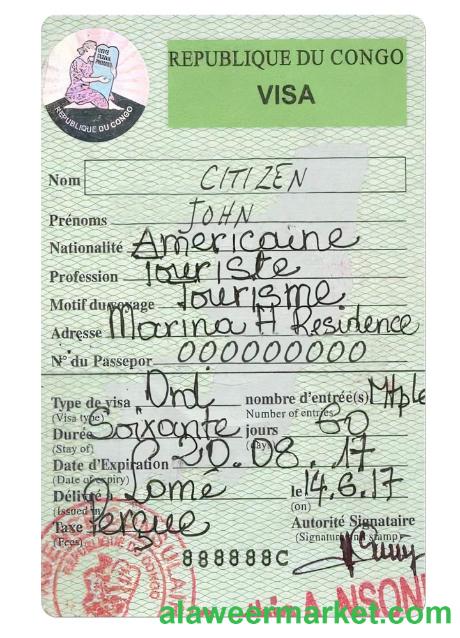 CONGO travel visa